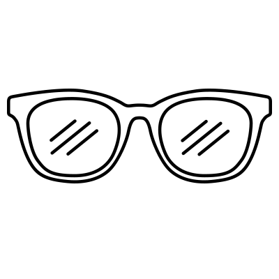 Glasses with clear lens